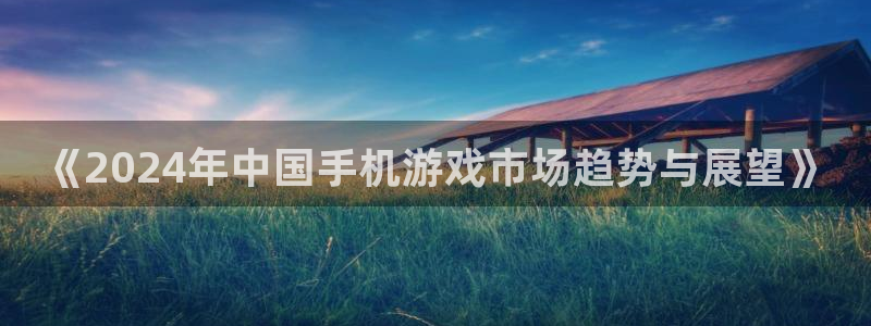 优贝娱乐app下载地址：《2024年中国手机游戏市场趋势与展